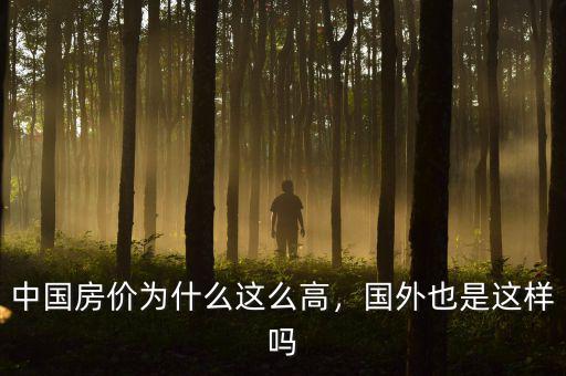 中國房價為什么這么高，國外也是這樣嗎