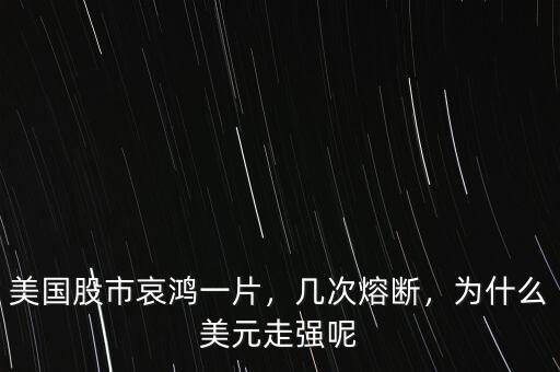 美國股市哀鴻一片，幾次熔斷，為什么美元走強呢