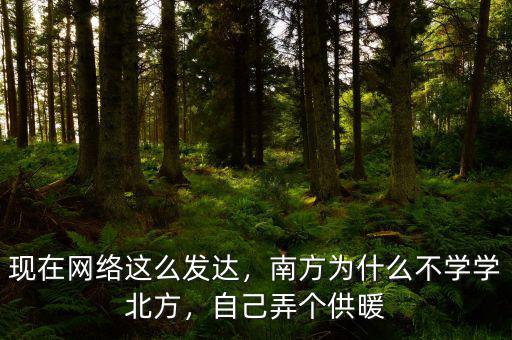 現(xiàn)在網(wǎng)絡(luò)這么發(fā)達(dá)，南方為什么不學(xué)學(xué)北方，自己弄個供暖