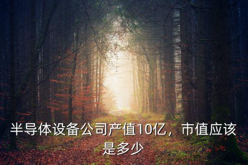 半導(dǎo)體設(shè)備公司產(chǎn)值10億，市值應(yīng)該是多少