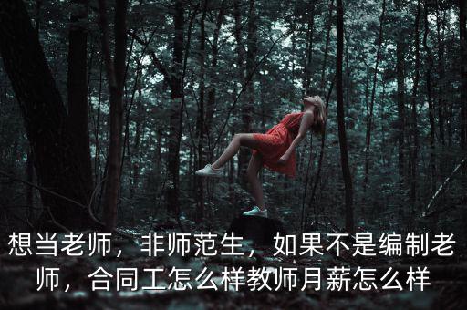 想當(dāng)老師，非師范生，如果不是編制老師，合同工怎么樣教師月薪怎么樣