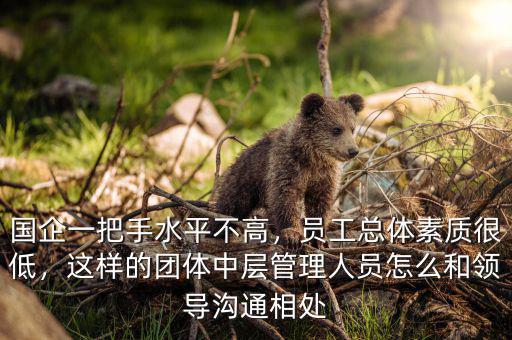 國企一把手水平不高，員工總體素質(zhì)很低，這樣的團(tuán)體中層管理人員怎么和領(lǐng)導(dǎo)溝通相處
