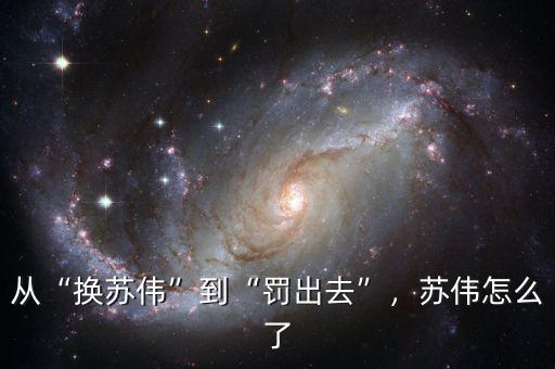 從“換蘇偉”到“罰出去”，蘇偉怎么了