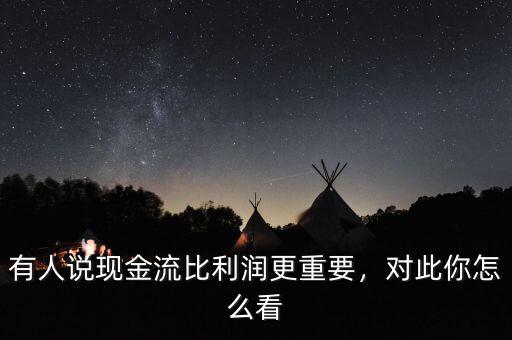有人說現(xiàn)金流比利潤更重要，對此你怎么看