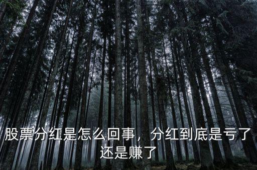 股票分紅是怎么回事，分紅到底是虧了還是賺了