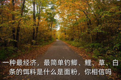 一種最經(jīng)濟(jì)，最簡(jiǎn)單釣鯽、鯉、草、白條的餌料是什么是面粉，你相信嗎