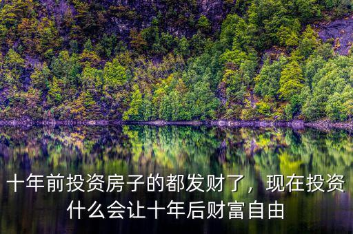 十年前投資房子的都發(fā)財了，現(xiàn)在投資什么會讓十年后財富自由