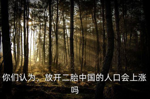 你們認(rèn)為，放開二胎中國的人口會上漲嗎