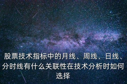 股票技術(shù)指標(biāo)中的月線、周線、日線、分時線有什么關(guān)聯(lián)性在技術(shù)分析時如何選擇
