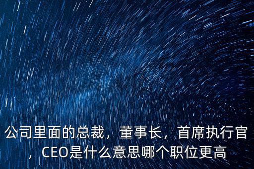 st申科是什么公司,CEO是什么意思