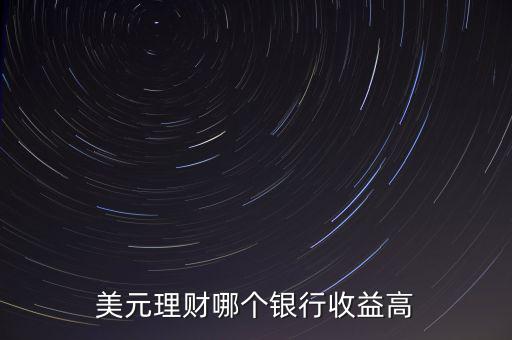美元理財哪個銀行收益高
