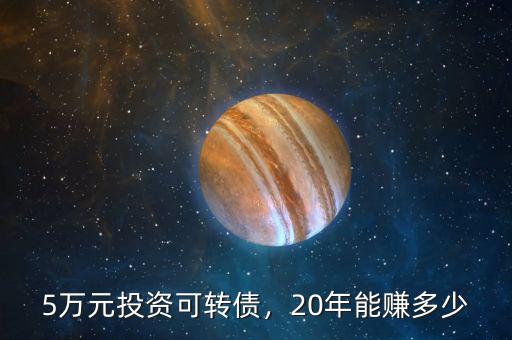 5萬元投資可轉(zhuǎn)債，20年能賺多少