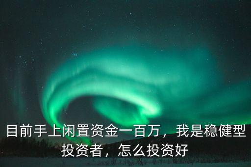 目前手上閑置資金一百萬，我是穩(wěn)健型投資者，怎么投資好