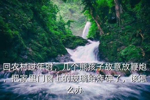 回農(nóng)村過年時(shí)，幾個(gè)熊孩子故意放鞭炮，把家里門窗上的玻璃給炸碎了，該怎么辦