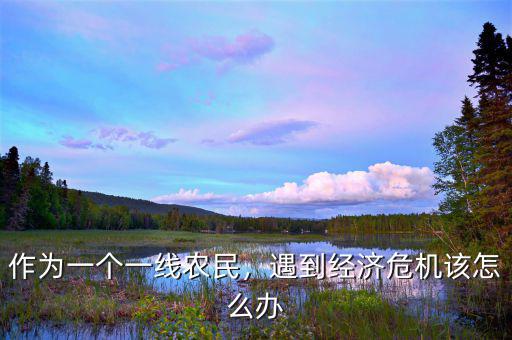 作為一個一線農(nóng)民，遇到經(jīng)濟危機該怎么辦