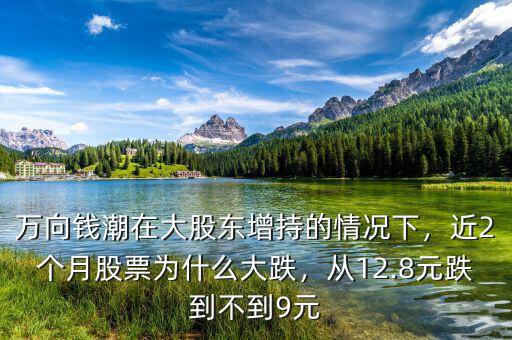萬向錢潮在大股東增持的情況下，近2個月股票為什么大跌，從12.8元跌到不到9元