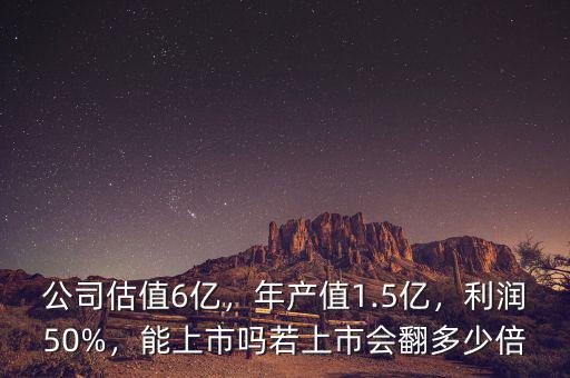 公司估值6億，年產(chǎn)值1.5億，利潤50%，能上市嗎若上市會(huì)翻多少倍