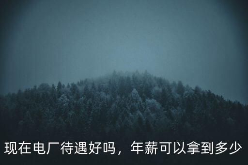 現在電廠待遇好嗎，年薪可以拿到多少
