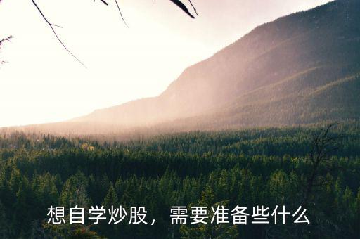 想自學(xué)炒股，需要準(zhǔn)備些什么