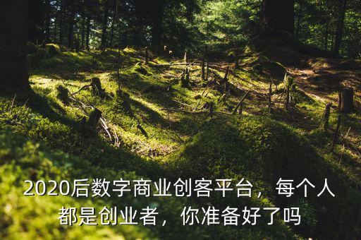 2020后數(shù)字商業(yè)創(chuàng)客平臺，每個(gè)人都是創(chuàng)業(yè)者，你準(zhǔn)備好了嗎