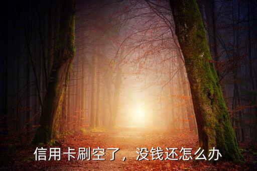 信用卡刷空了，沒錢還怎么辦