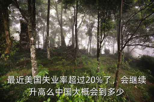 最近美國失業(yè)率超過20%了，會繼續(xù)升高么中國大概會到多少