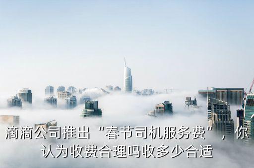 滴滴公司推出“春節(jié)司機(jī)服務(wù)費(fèi)”，你認(rèn)為收費(fèi)合理嗎收多少合適