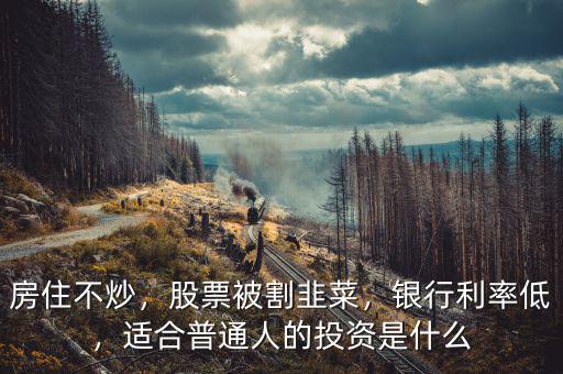 房住不炒，股票被割韭菜，銀行利率低，適合普通人的投資是什么