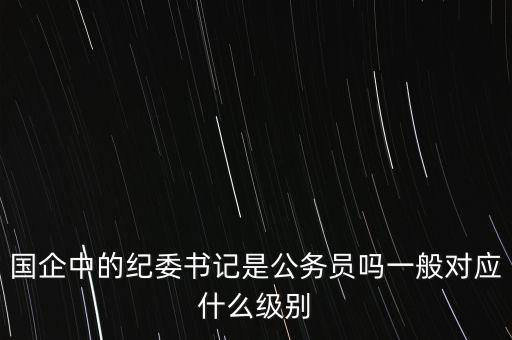 國企中的紀委書記是公務(wù)員嗎一般對應(yīng)什么級別
