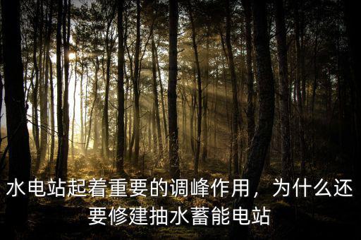 水電站起著重要的調(diào)峰作用，為什么還要修建抽水蓄能電站