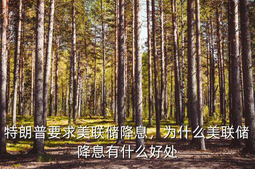 特朗普要求美聯(lián)儲降息，為什么美聯(lián)儲降息有什么好處