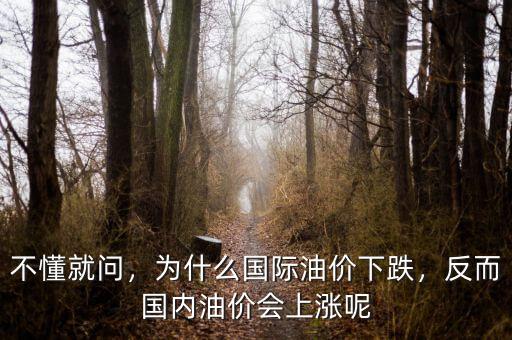 不懂就問，為什么國際油價下跌，反而國內油價會上漲呢