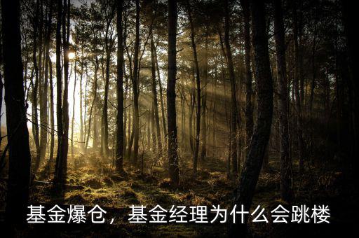 基金爆倉，基金經(jīng)理為什么會跳樓