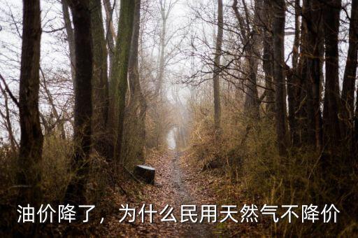 油價降了，為什么民用天然氣不降價