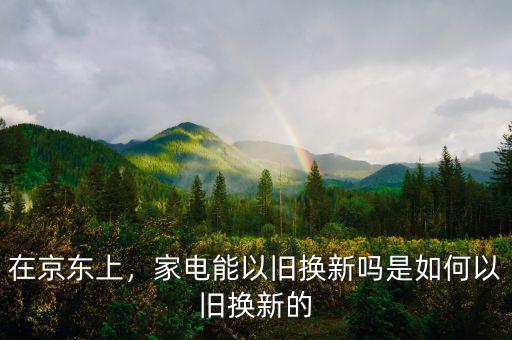 在京東上，家電能以舊換新嗎是如何以舊換新的