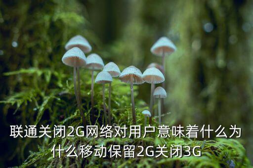 聯(lián)通關(guān)閉2G網(wǎng)絡對用戶意味著什么為什么移動保留2G關(guān)閉3G
