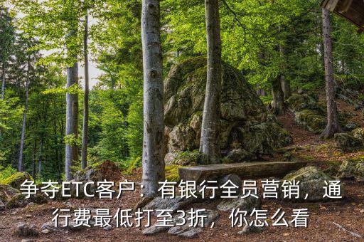 爭(zhēng)奪ETC客戶(hù)：有銀行全員營(yíng)銷(xiāo)，通行費(fèi)最低打至3折，你怎么看