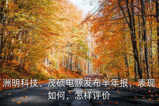 洲明科技、茂碩電源發(fā)布半年報，表現(xiàn)如何，怎樣評價