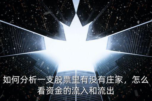 如何分析一支股票里有沒有莊家，怎么看資金的流入和流出