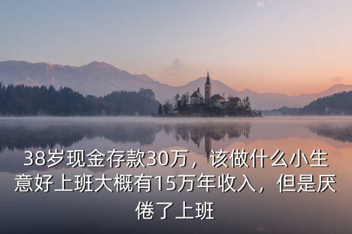 38歲現(xiàn)金存款30萬，該做什么小生意好上班大概有15萬年收入，但是厭倦了上班