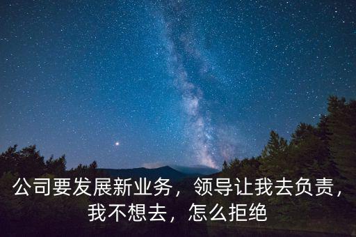 公司要發(fā)展新業(yè)務(wù)，領(lǐng)導(dǎo)讓我去負責(zé)，我不想去，怎么拒絕