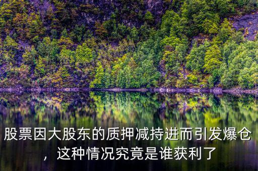 股票因大股東的質(zhì)押減持進而引發(fā)爆倉，這種情況究竟是誰獲利了