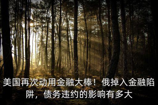 美國再次動(dòng)用金融大棒！俄掉入金融陷阱，債務(wù)違約的影響有多大