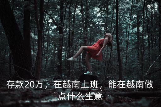 存款20萬(wàn)，在越南上班，能在越南做點(diǎn)什么生意