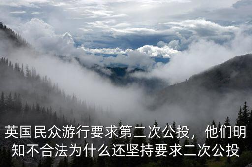 英國民眾游行要求第二次公投，他們明知不合法為什么還堅持要求二次公投