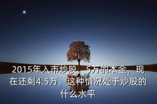 現(xiàn)在炒股怎么樣2015,2015年入市炒股