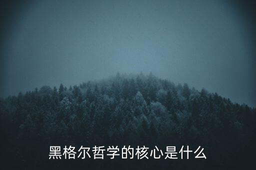 道氏理論的核心內容是什么,黑格爾哲學的核心是什么