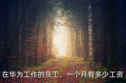 在華為工作的員工，一個(gè)月有多少工資