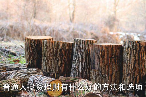 普通人投資理財有什么好的方法和選項