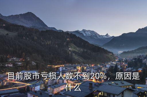 目前股市虧損人數(shù)不到20%，原因是什么
